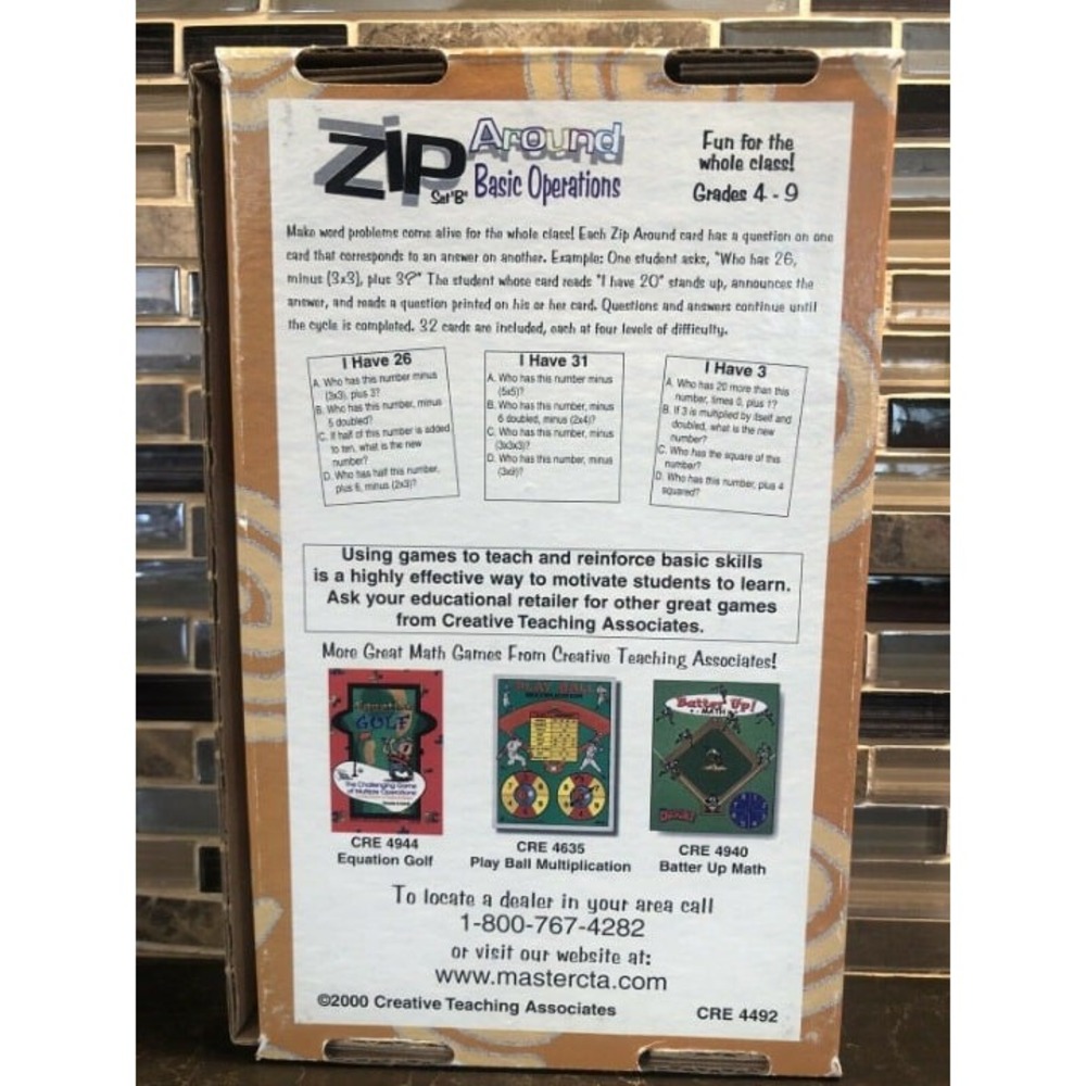 Vintage 2000 Zip Around Math Learning - Picture 3 of 4